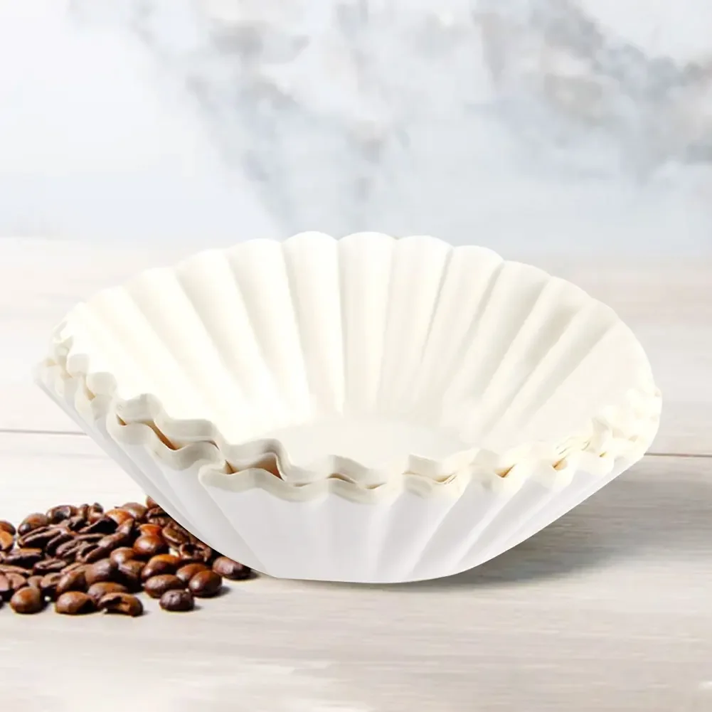 50/100Pcs Paper Filters Disposable Basket Coffee Filters Coffee Paper Filters for 8-12 Cup Coffee Makers