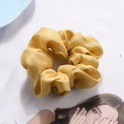 Elegant Silk Scrunchie for Women - Premium Solid Color Hair Accessory (2)