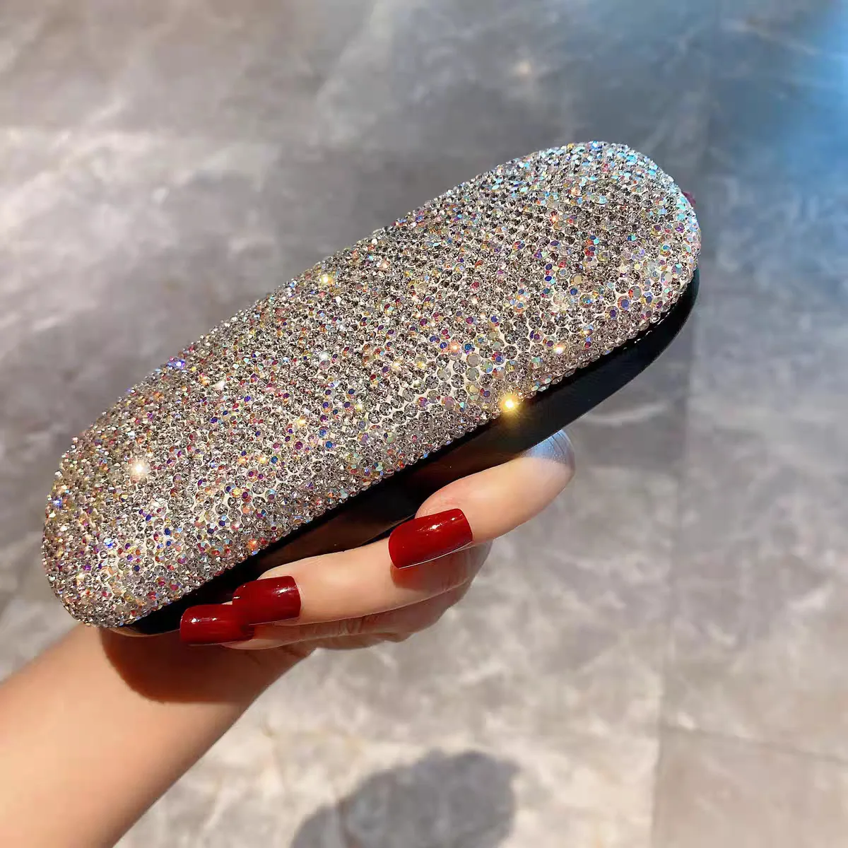 Luxury Diamond Sun Glasses Case Women Fashion Glitter Reading