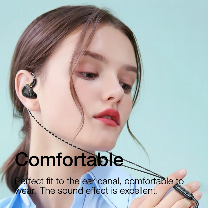 EARDECO 3.5mm Wired Headphones HIFI Bass Wired Earphone Earbuds inear Headphones Phone Mobile Headset with Mic Earphone Handfree 6