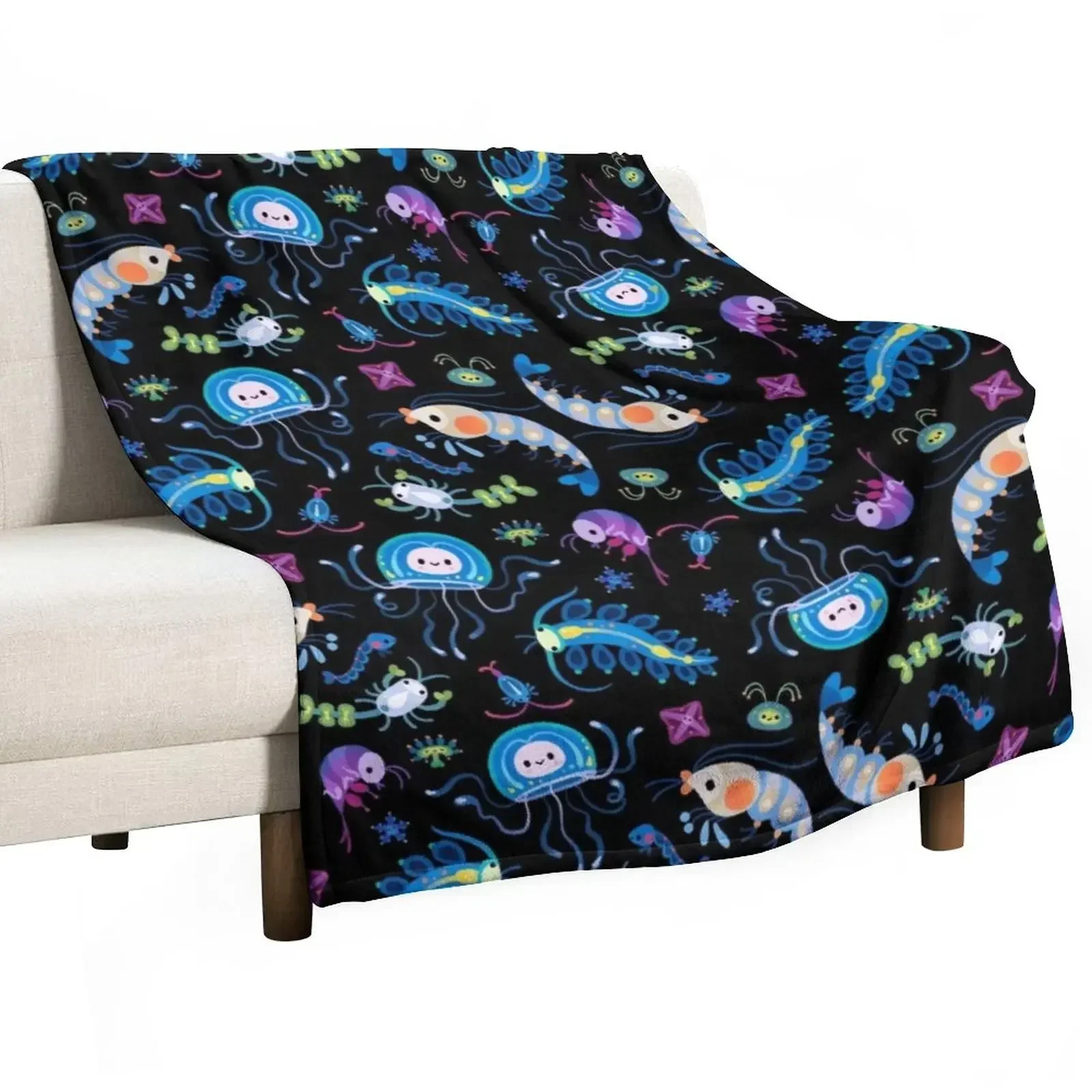 

Zooplankton Throw Blanket for winter Blankets For Bed Beach Blankets