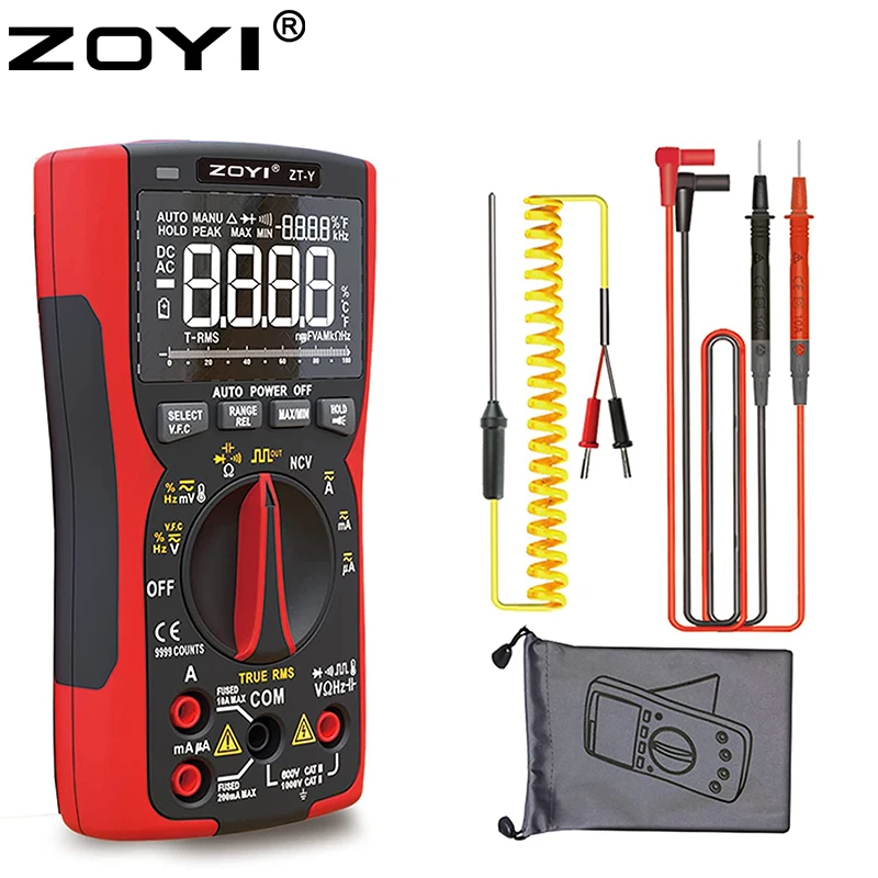 Digital Multimeter Multimeter Tester ZOYI high-precision ZT-Y automatic range multifunctional digital multimeter Intelligent anti-burn electrician maintenance