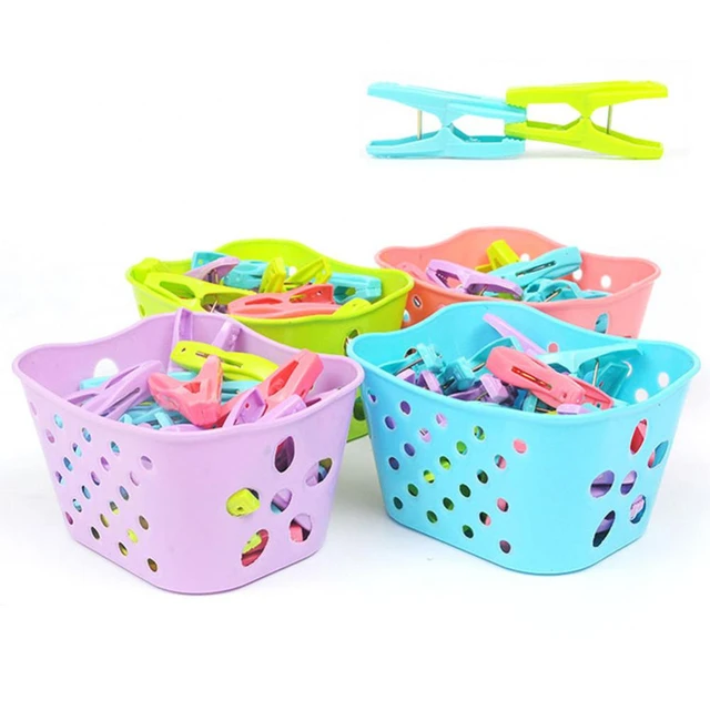 Small Clothes Pins 30PCS Windproof Laundry Household Clips With Basket Small  Clothes Pegs For Socks Underwear Towels Bra - AliExpress