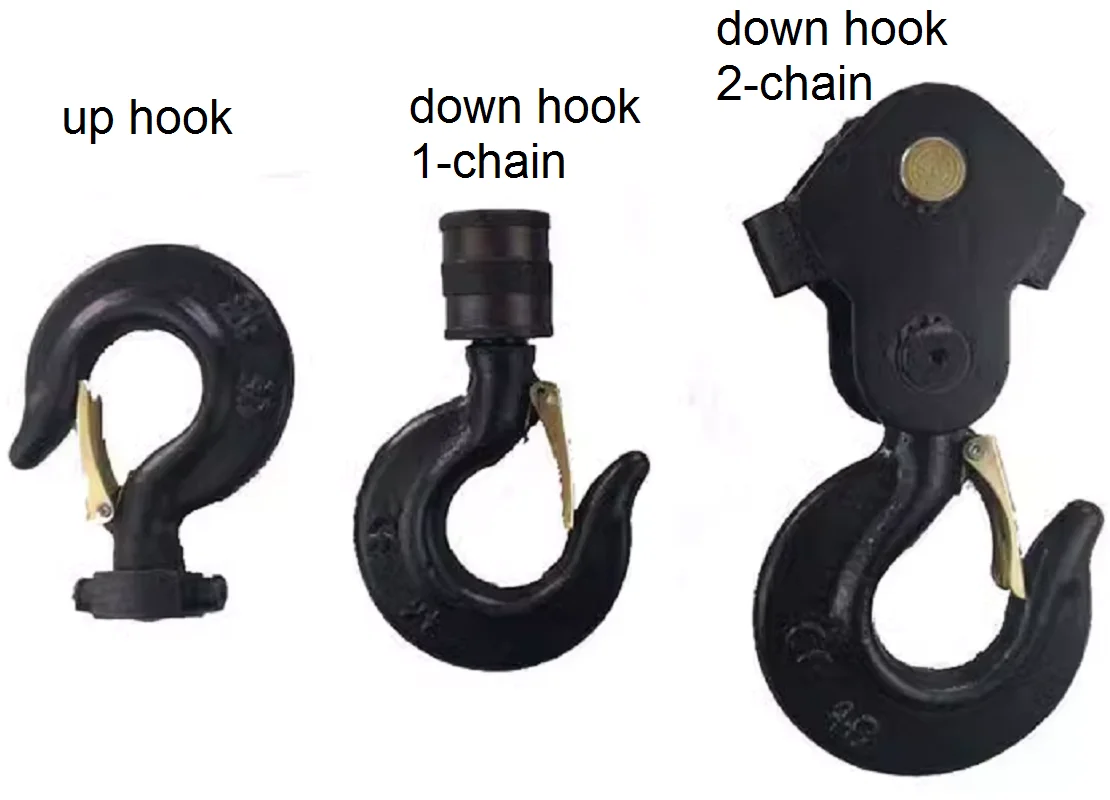 1Ton -5Ton Rotary up and down hook for lifting electric chain hoist manual lever block crane cargo hook