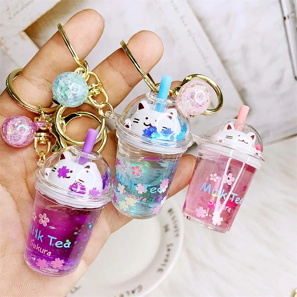 1pc Cartoon Cute Mini Beverage Charm Keychain, Stylish Drinking Bottle Keychain, Creative Car Bag Accessory, Fun and Practical for Men,Temu