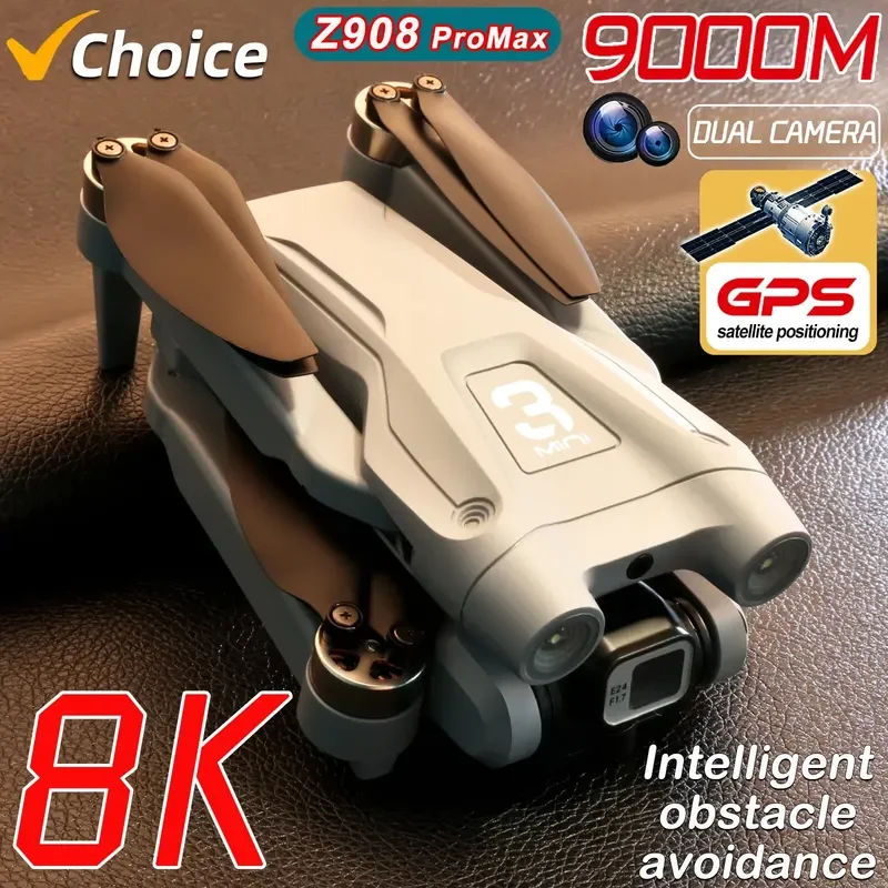 Z908 Pro Max Drone Professional 8K GPS Dual HD Aerial Photography FPV Brushless Positioning Obstacle Avoidance Quadcopter 9000M