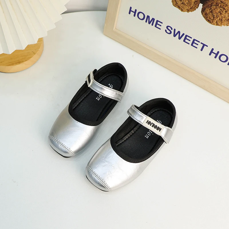 туфли для девочки Non Slip Girl Shoes Leather Shoes Children Shoe for Girl Princess Flat Autumn Soft Soled