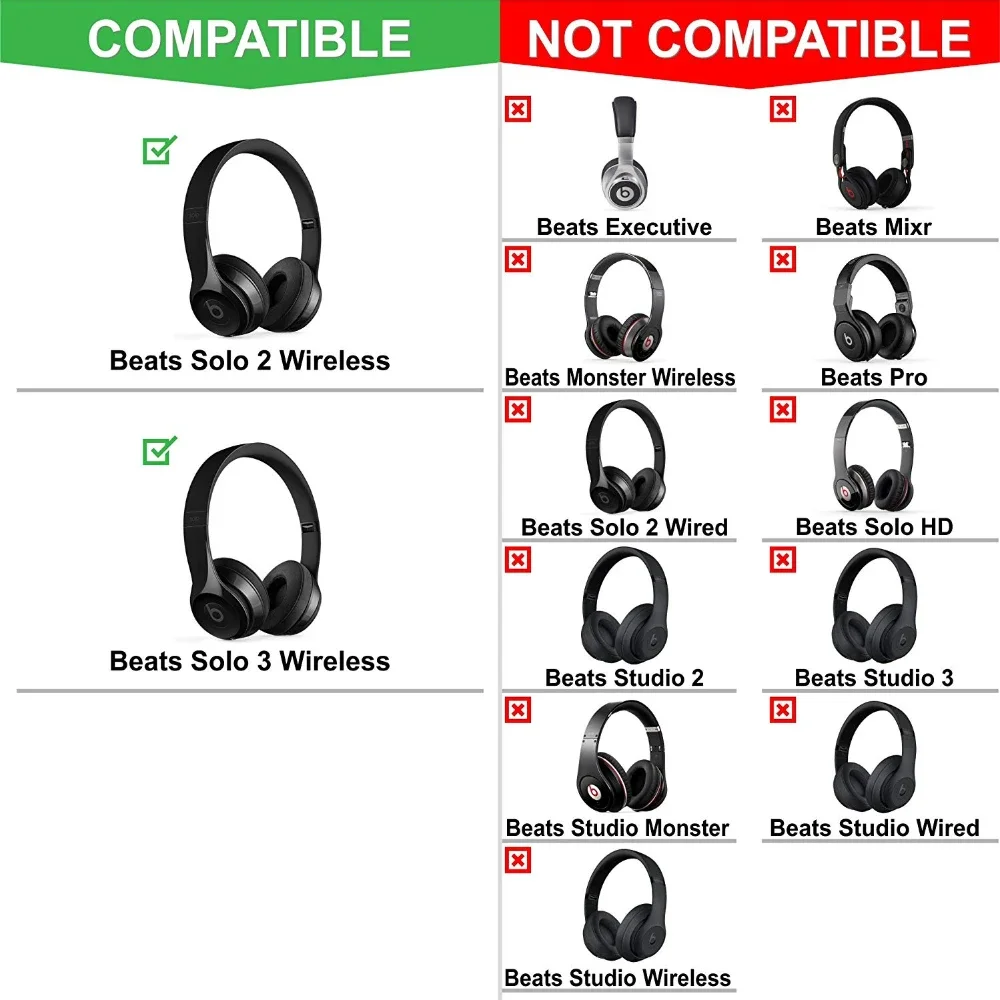 Beats Studio Beats Solo Wireless Ear Pads Replacement Ear Pads