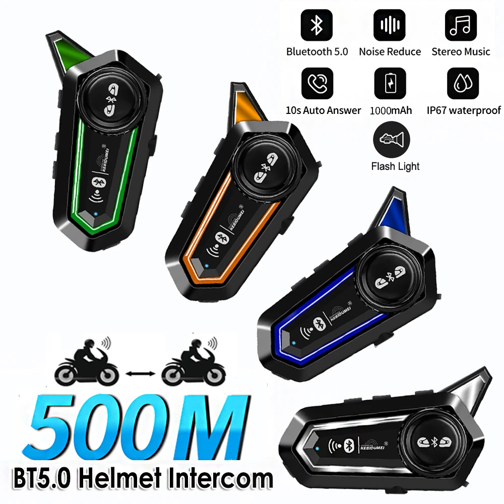 Bluetooth Motorcycle Helmet Headset Communicator Motorcycle
