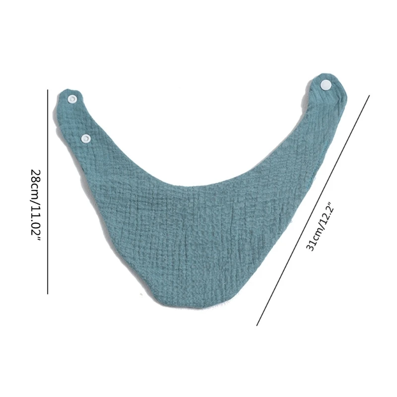 Organic Cotton Muslin Baby Bandana Bib - Soft & Absorbent Scarf