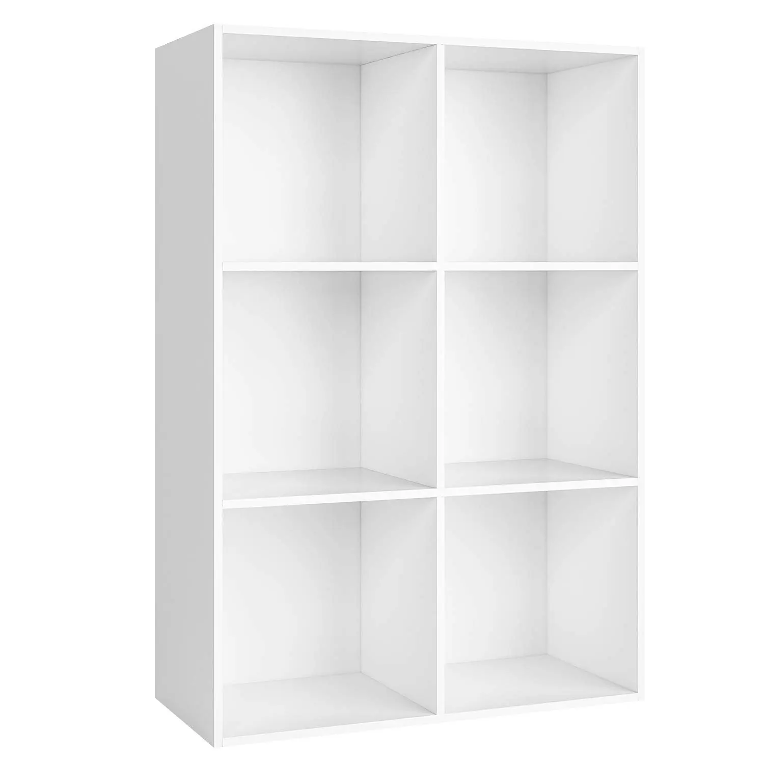 Homfa Split Bookcase with 6 Shelves, Room Divider, Stand Shelf, Office Shelving, Filing Shelf