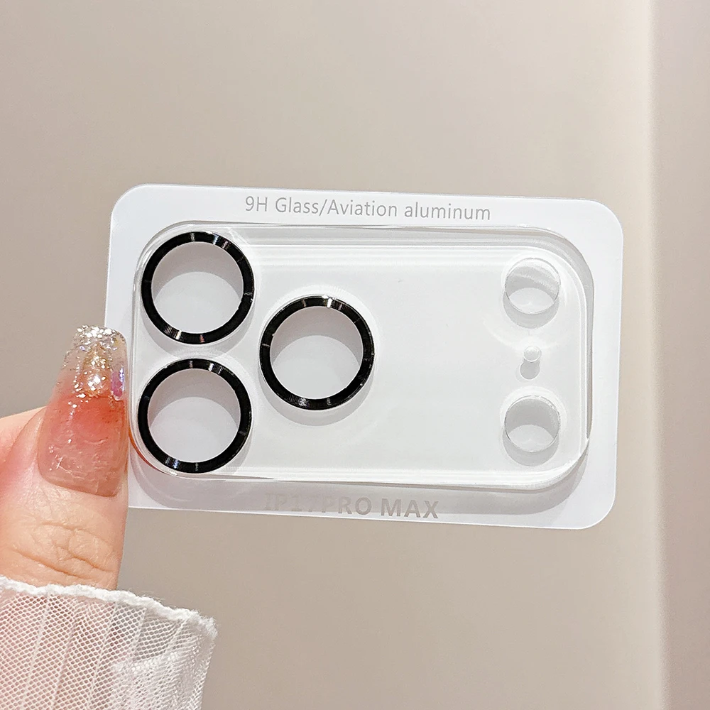 Premium Tempered Glass Camera Lens Protector - Transparent Full Cover