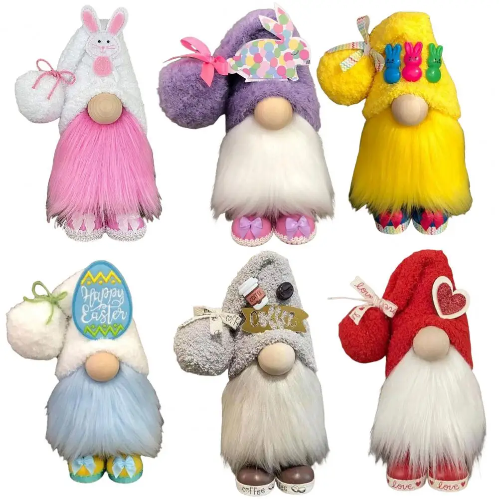 Faceless Gnome Toy Super Soft Big Nose Wear Resistant Stuffed Toy Dwarf Faceless Doll Easter Party Decoration Home Supplies