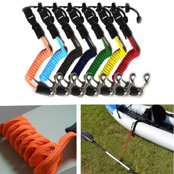 Corda di sicurezza per pagaia da kayak, corda a molla, corda antiscivolo, accessorio anti-smarrimento, corda di fissaggio per pagaia