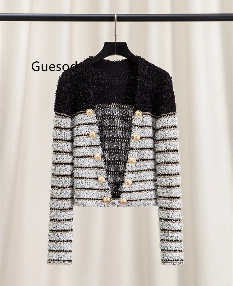 

Women Sweater Striped Spring Knitting Cardigan Outerwear Female Spring Autumn Long Sleeve Slim Sweater New Arrive
