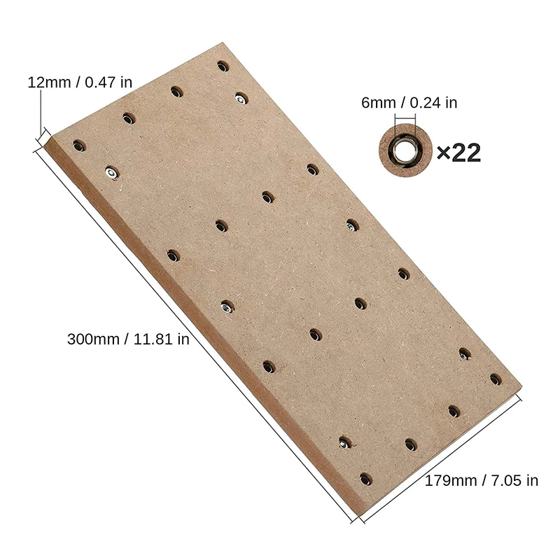 CNC 3018 MAX /3018 Pro/3020 Plus 조각 기계 용 M6 구멍 액세서리가있는 작업대 보호 보드 MDF Spoilboard