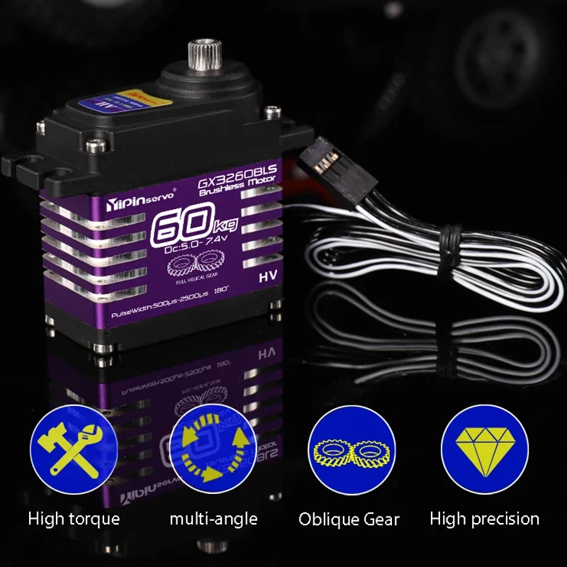 Waterproof IP68 Servo 35 40 55 60 70KG All steel helical gear Digital Servos For rc accessories 1/8 1/10 Remote control toy car 3
