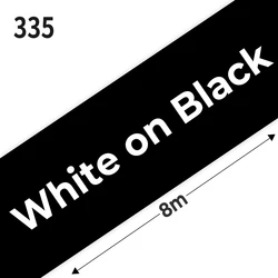 Laminated Label Maker Tape, 12mm - Versatile Ribbon - 12mm (White on Black)