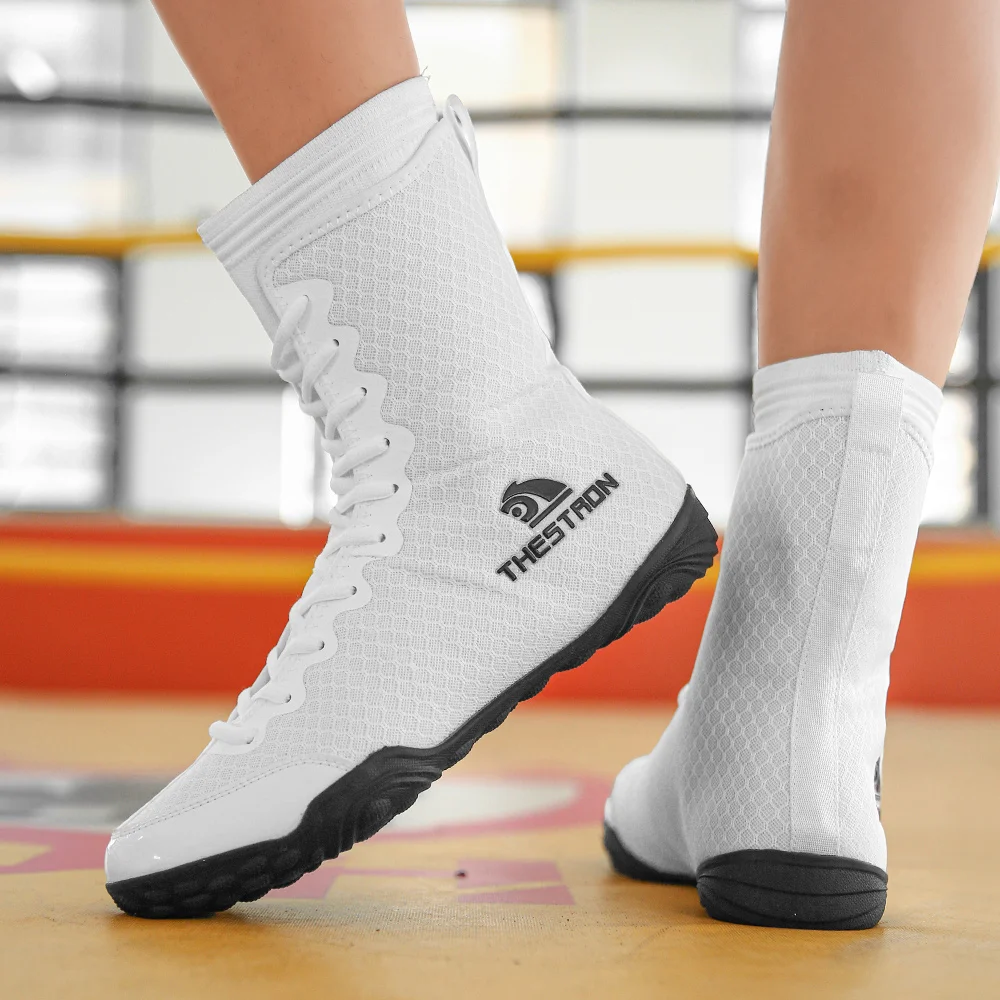 High Top Wrestling Shoes Men Big Size 39-48 Non Slip Boxing Sneakers Wrestling Training Shoes Comfortable Combat Sneaker