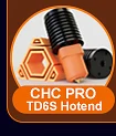 alta temperatura, PEI PEEK, filamento de fibra de carbono, Hotend