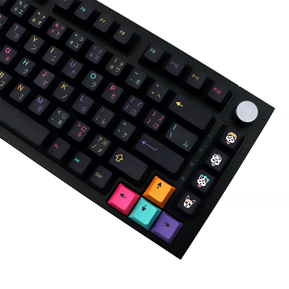 Mictlan Keycaps Grupo Tampas de Teclado Mecânicas Pbt Dye Sub Keycap Chave Iso Gk61 64 G610 K70 Gmmk Gmk - Imagem 4