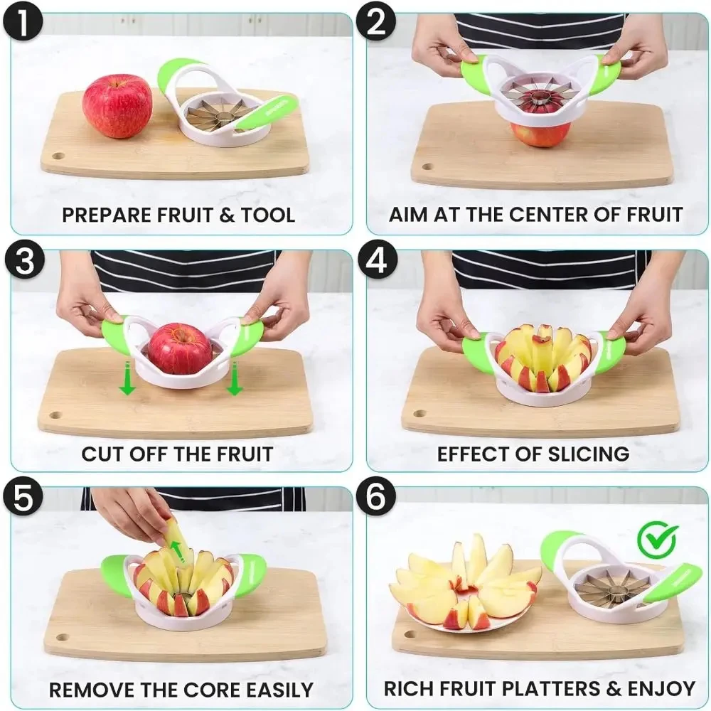 Apple Slicer Stainless Steel Kitchen Gadgets Divider Apple Cutter Multifunctional Vegetable Fruit Tools Kitchen Accessories