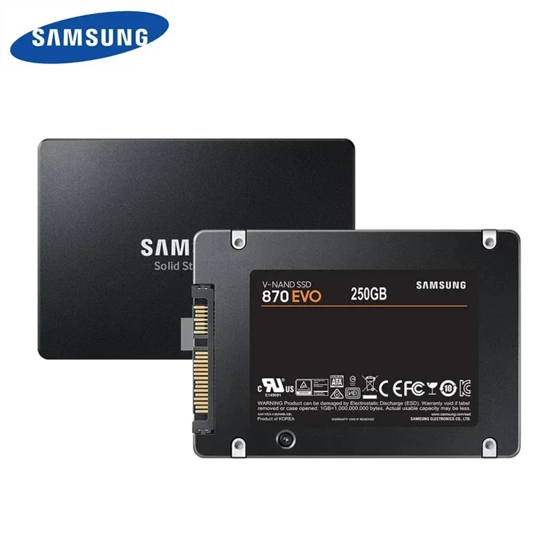 Внутренний жесткий диск SAMSUNG SSD 870 EVO 250 ГБ 500 ГБ 1 ТБ портативный pssd накопитель sandisk 2 тб type c 1 тб 500 гб 550 м внешний жесткий диск usb 3 1 hd ssd жесткий диск твердотельный диск для ноутбука