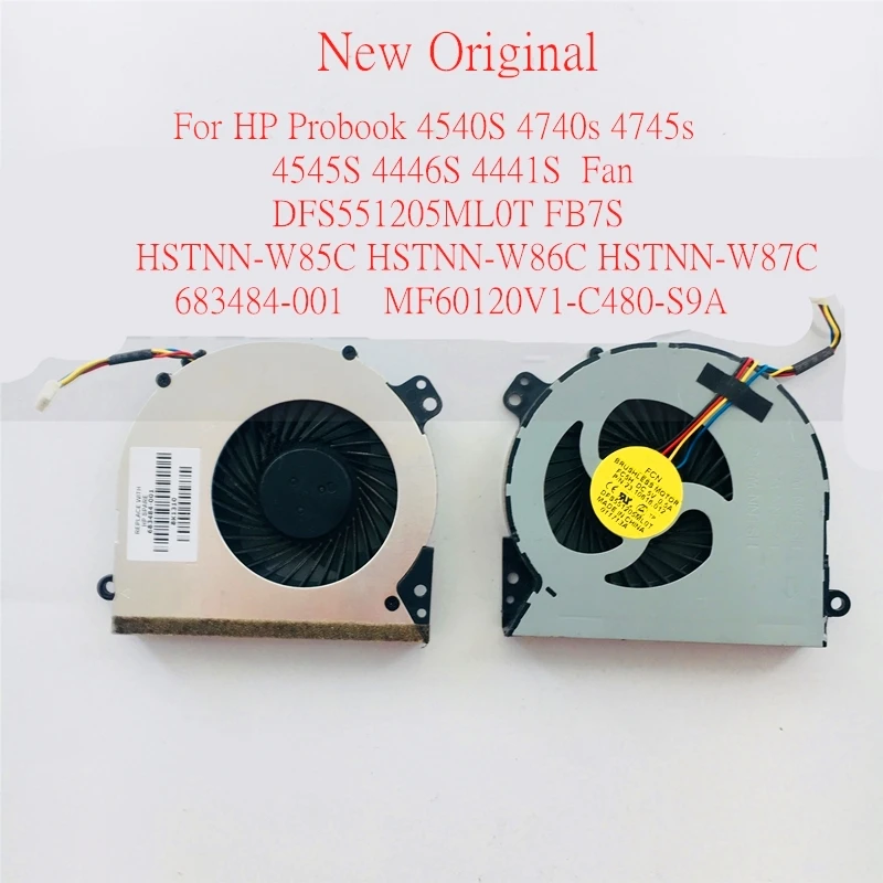 

Новый оригинальный ноутбук телефон 4540S 4740s 4745s Fan DFS551205ML0T FB7S вентилятор охлаждения для HP 683484-001