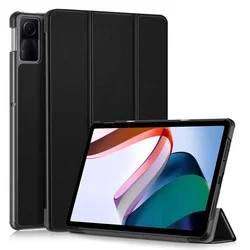 Children's PU Leather Tri - Folding Magnetic Stand Cover - 11 - Inch Tablet Case for Redmi Pad 2 2025 11 (Black)