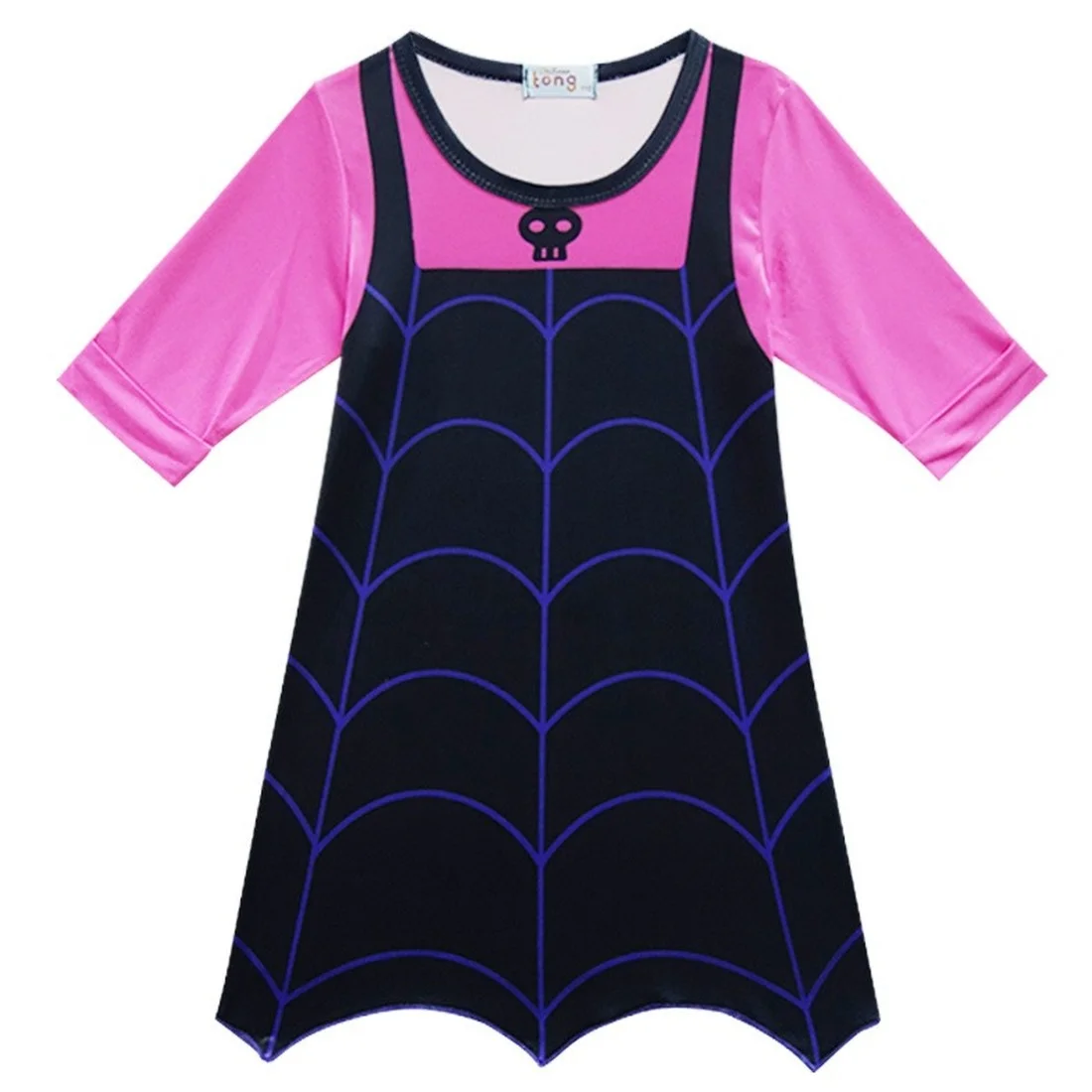 할로윈 소녀 Vampirina 의상, 어린이 코스프레 뱀파이어 드레스 의상, 어린이 의상, 카니발 파티 변장 머리띠
