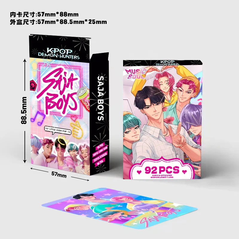 92枚入り KPOP デーモンハンター LOMOカード 両面印刷 小さなサジャ