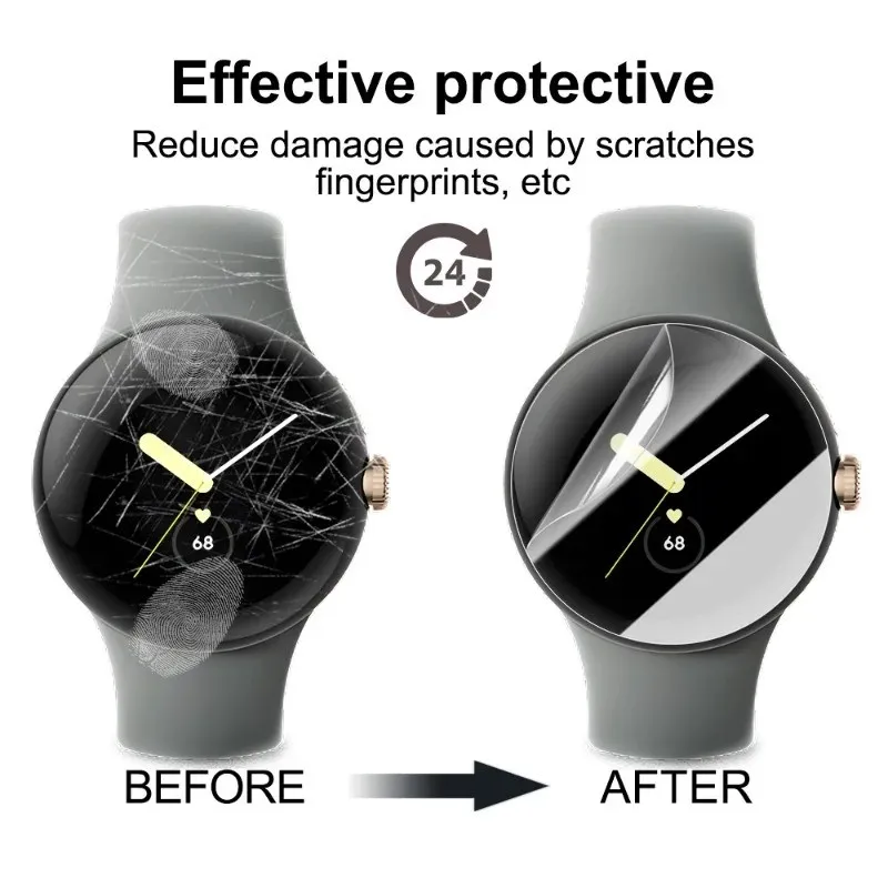 Premium TPU Film Screen Protector for Google Pixel Watch - Durable and Clear Coverage