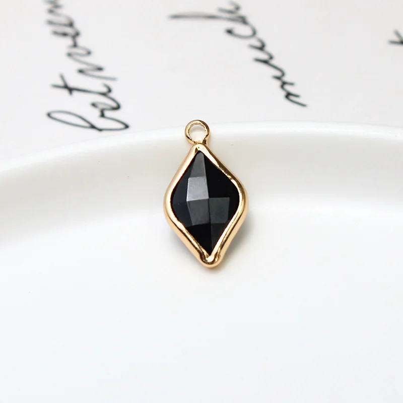 1pcs Diy Jewelry Copper Edging Gold Plated Drop Pendant Necklace Earrings Bracelet Small Accessories Material Handmade Charms