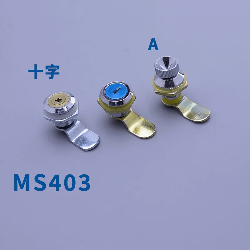 2pcs MS403 cabinet cam locks, Cross copper cylinder,for Distribution box,tin trunk office file/network cabinets lock ware