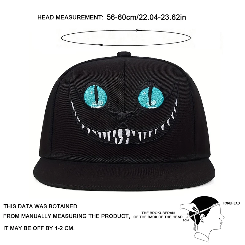 Unisex Cartoon Cat Embroidery Hip-hop Hats Spring Autumn Outdoor Adjustable Casual Baseball Caps Sunscreen Hat baseball caps