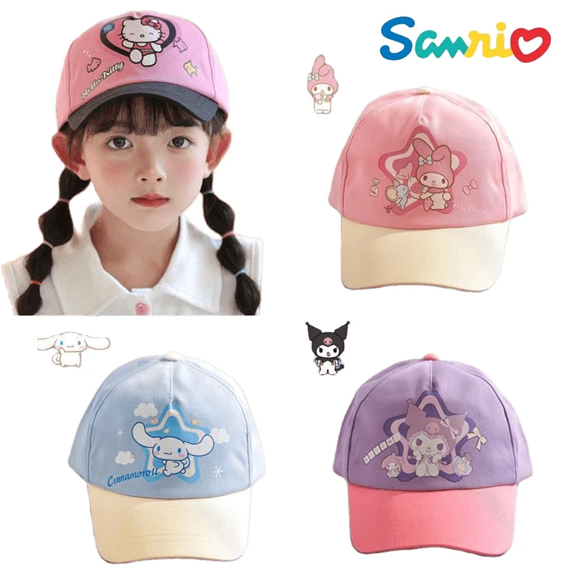 

Sanrios Hellokitty My Melody Cinnamoroll Kuromi Boy Girl Baseball Cap Casual Versatile Fashionable Kid Sun Protection Peaked Cap