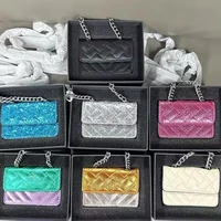 K G eagle head bag mini bag  thread color block glossy surface card holder one-shoulder crossbody chain bag for women 1