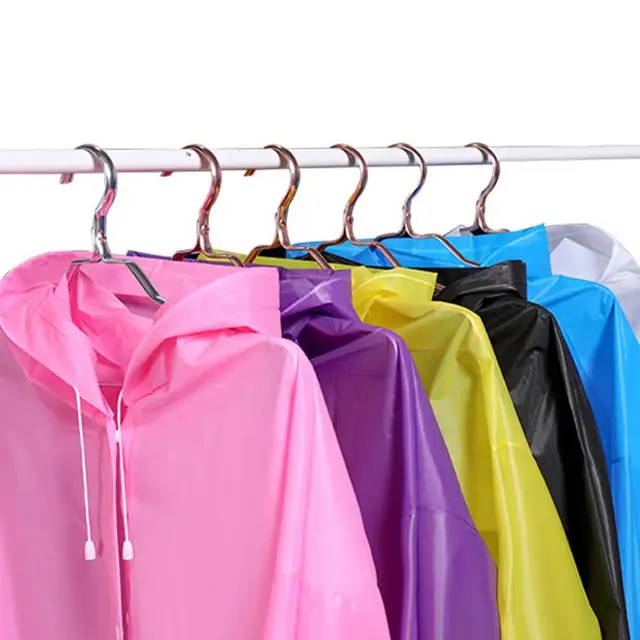 Egyszerű Eső Poncho Eva Kapucnis Esőkabát Vastag Vízálló Tiszta Utazási Ruházat - Image 4