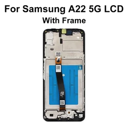 Enhanced LCD Display Touch Screen Digitizer Assembly Replacement (A22 - 5G WIth Frame)