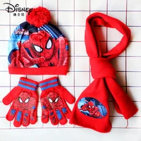3-8Years New Autumn Winter Children Spider Cartoon Scarf Hat Glove Warm knitted hat Boy Girl Cap Child Christmas Hat 1