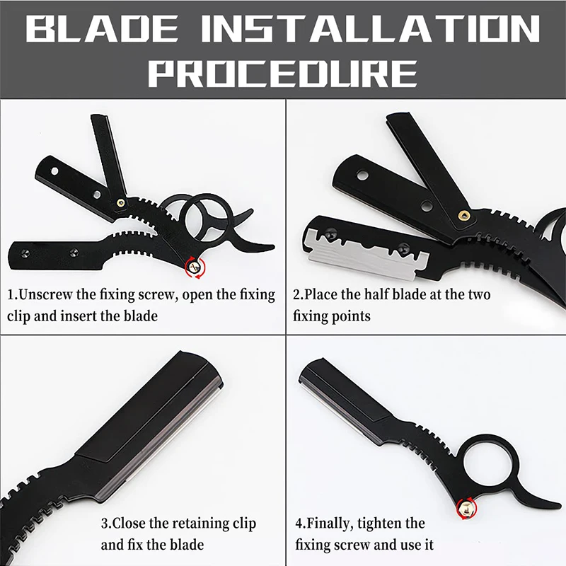 Professional Stainless Steel Manual Beard Shave Clip On Shav Men Face Shaving Eyebrow Trimming Hair Removal Razor_voghion.com
