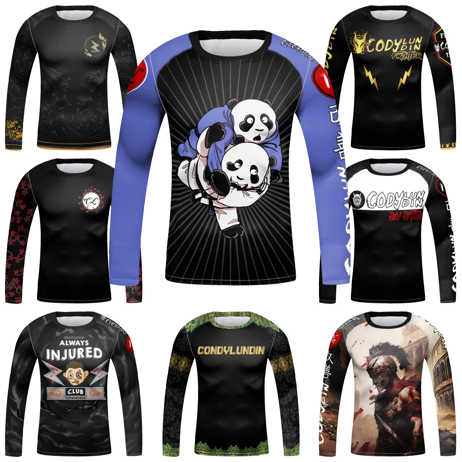 

Kids MMA BJJ Quick Dry T Shirt Muay Thai Jiu Jitsu Sport Shirt Boys Children Long Sleeve Boxing Exercise Training Running Shirts