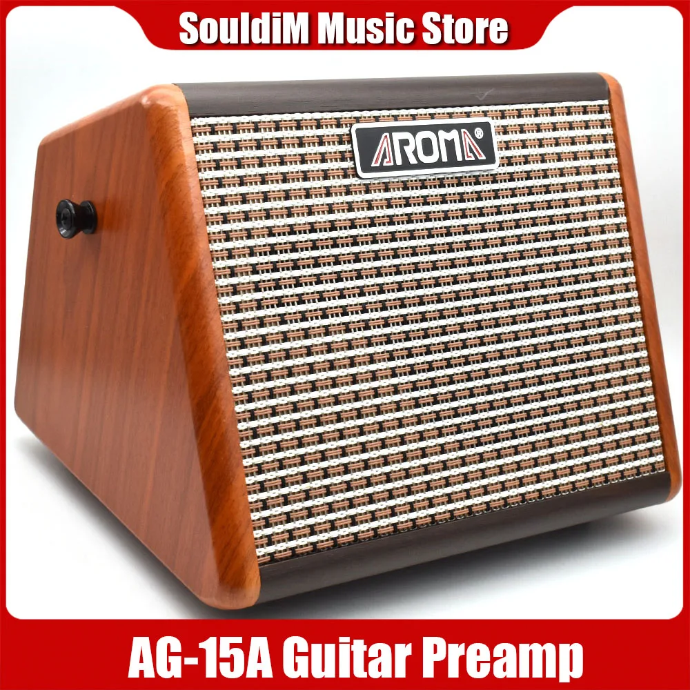 AROMA AG-15A 15W Acoustic Guitar Amplifier Acoustic Amp BT Speaker ...