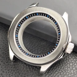 Sleek Silver Steel Watch Case with Sapphire Glass and Seal Ring, 39.5mm (NO.10)