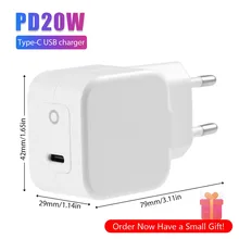 

PD 20W Type C Quick Charge USB-C Wall Charger Adapter TypeC Data Converter For iPhone Huawei Xiaomi USB Type C Charge Connector