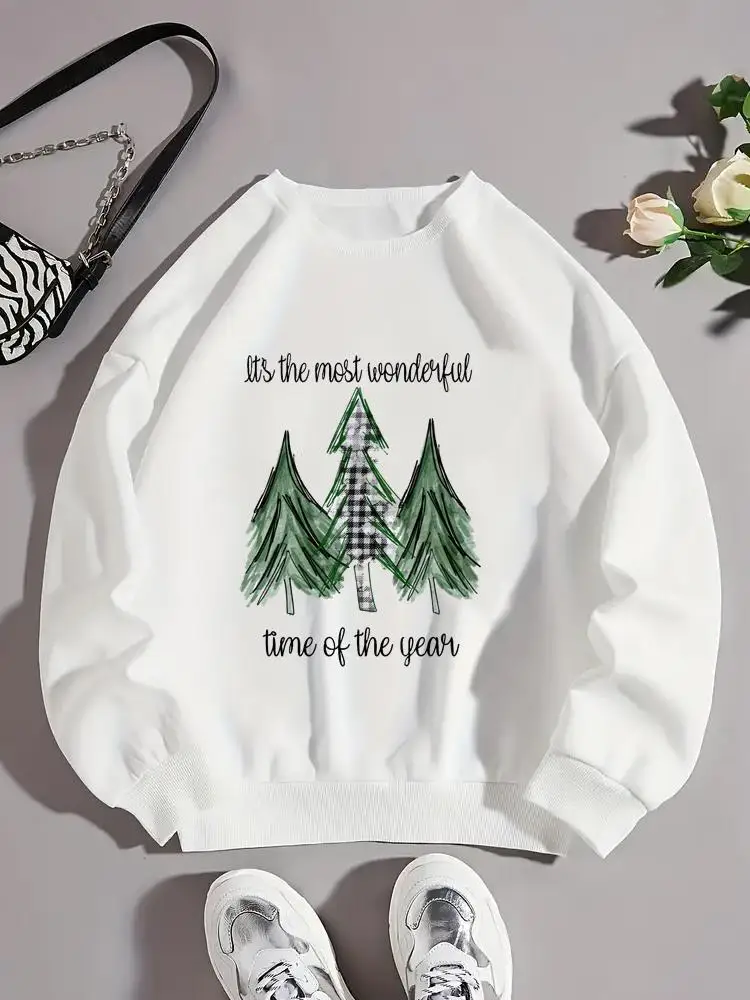 

Love Letter Style Cute 90s Lovely O-neck Fashion Clothing Christmas Holiday New Year Pullovers Female Women Graphic Sweatshirts