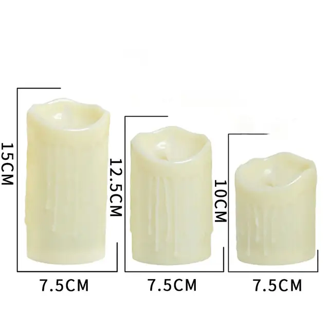 Bougies électroniques en plastique, 1 pièce, Simulation de bougies, décorations pour fête de mariage, anniversaire, ornements familiaux 6