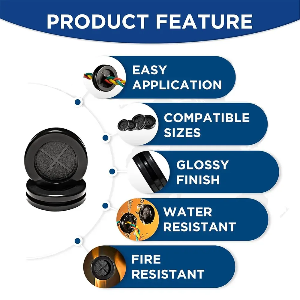 Rubber grommets ring Rubber grommets for wiring 11/2" 1" 7/8" 13/16" 5/8" firewall waterproof car wire grommet kit
