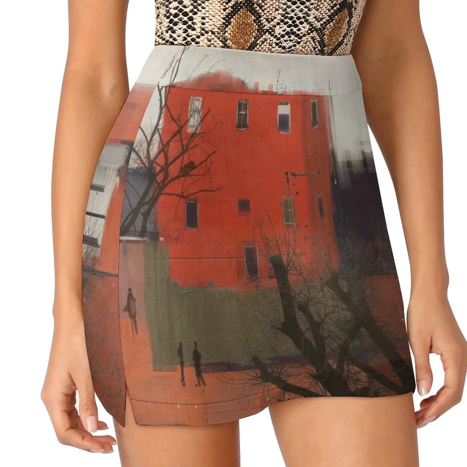 

red house Light proof trouser skirt Women's skirts skirts skorts for women Skirt satin