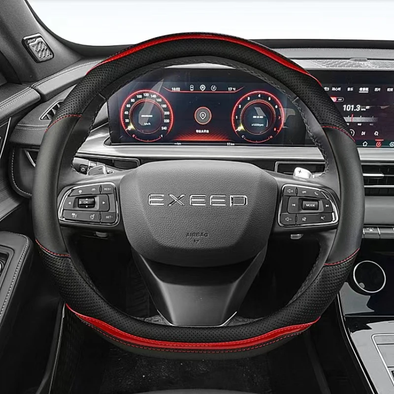 

Автомобильные аксессуары из углеродного волокна и кожи D-образной формы для Chery Exeed VX 2021 2022 LX 2019-2022 TXL 2019-2022